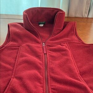 Cabela's Red Fleece Vest - Full Zipper Front Small